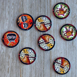 Kitchen Pattern Wood Buttons