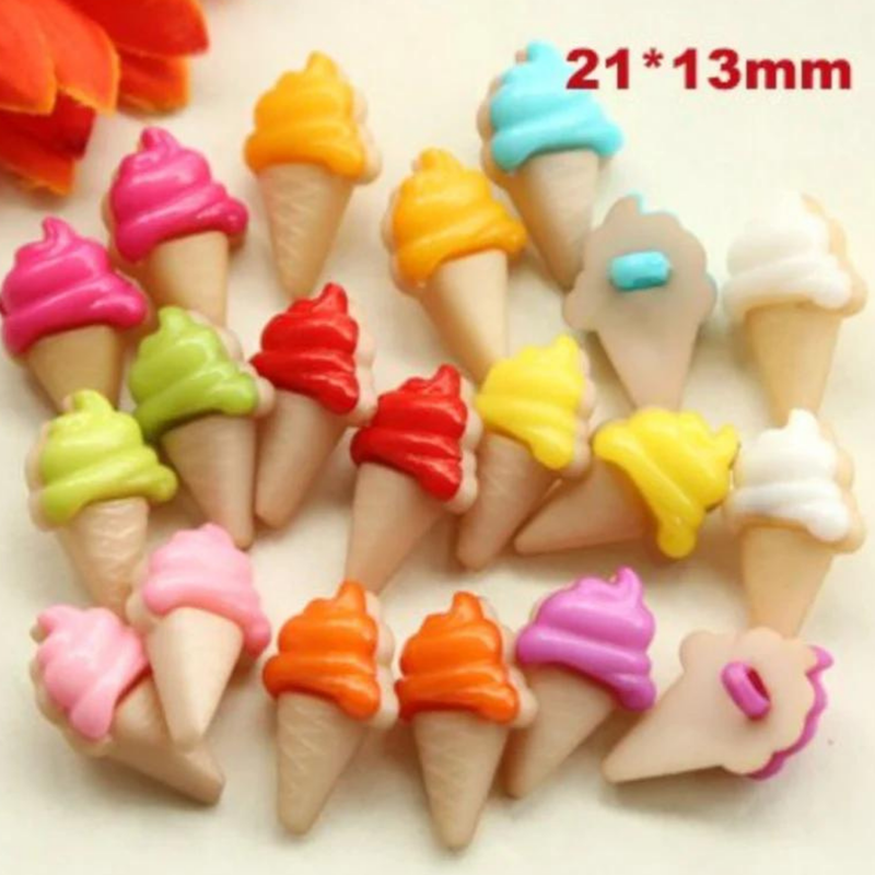 Ice Cream Shape Buttons