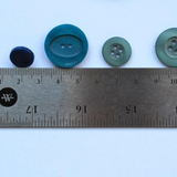 Lot of 10-20 mm Vintage Blue Buttons