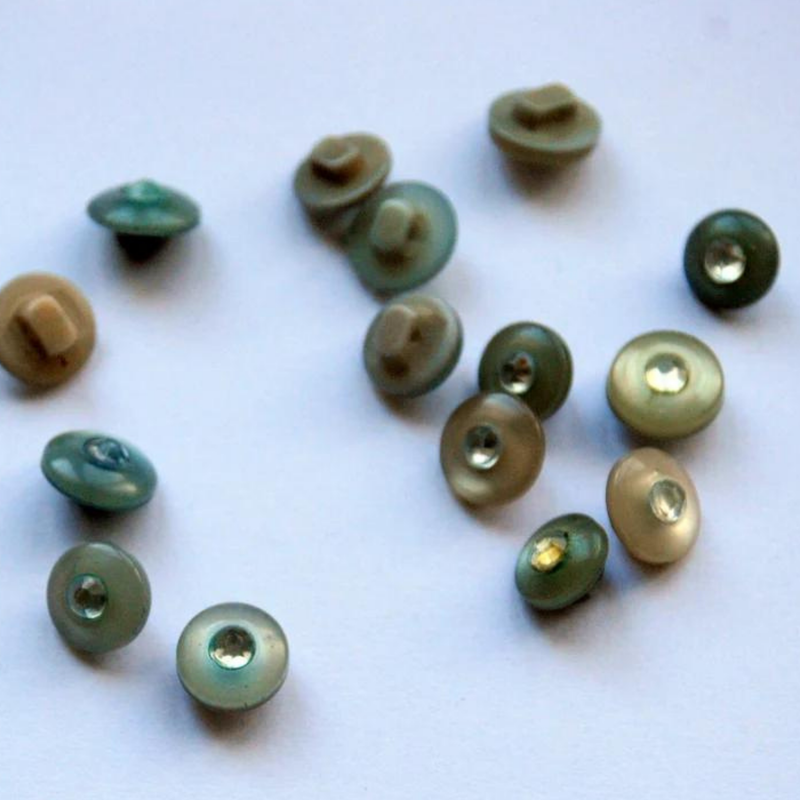 Lot of 9-12 mm Vintage Blue Buttons