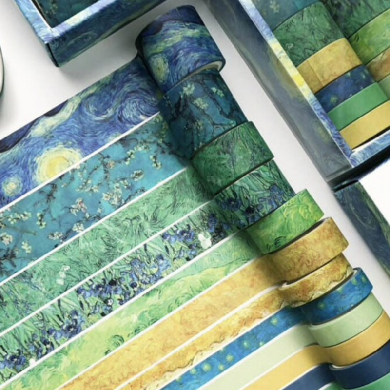 Vincent van Gogh 12 Rolls Washi Tape Set