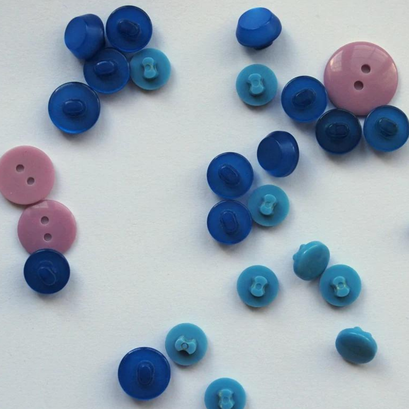 Lot of 10-15 mm Vintage Blue & Pink Buttons