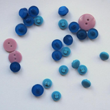 Lot of 10-15 mm Vintage Blue & Pink Buttons