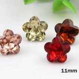 11 mm Flower Blossom Crystal Buttons