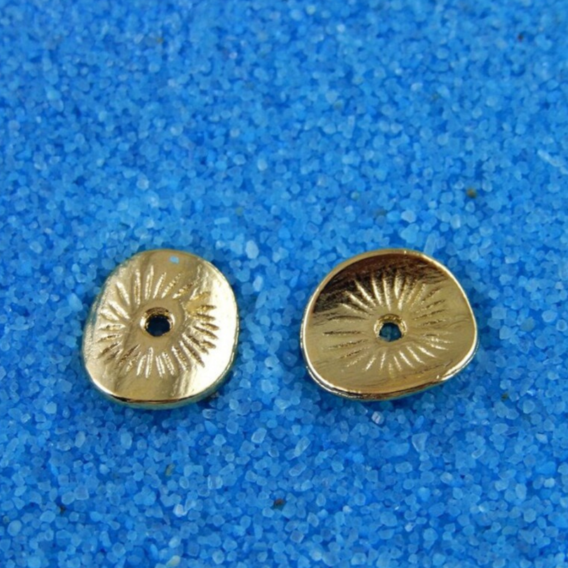 Gold Wavy Spacer Beads