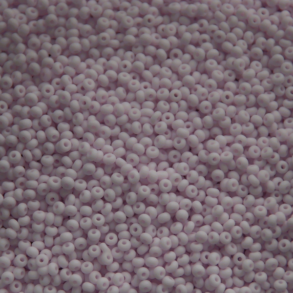 Opaque Pink Matte Czech Seed Beads, 10/0