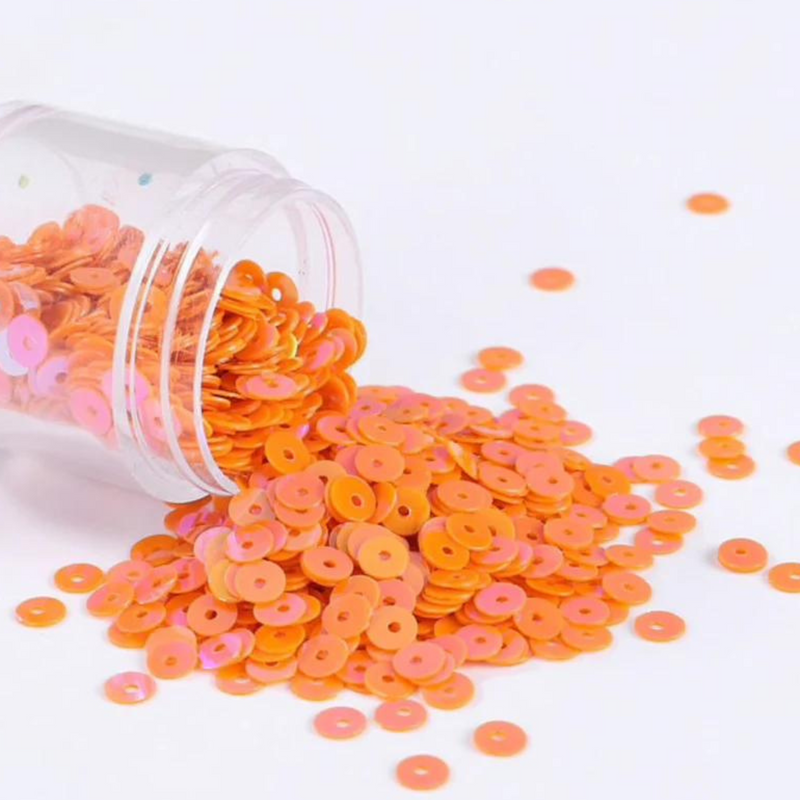 3 & 4 mm Bright Orange Sequins