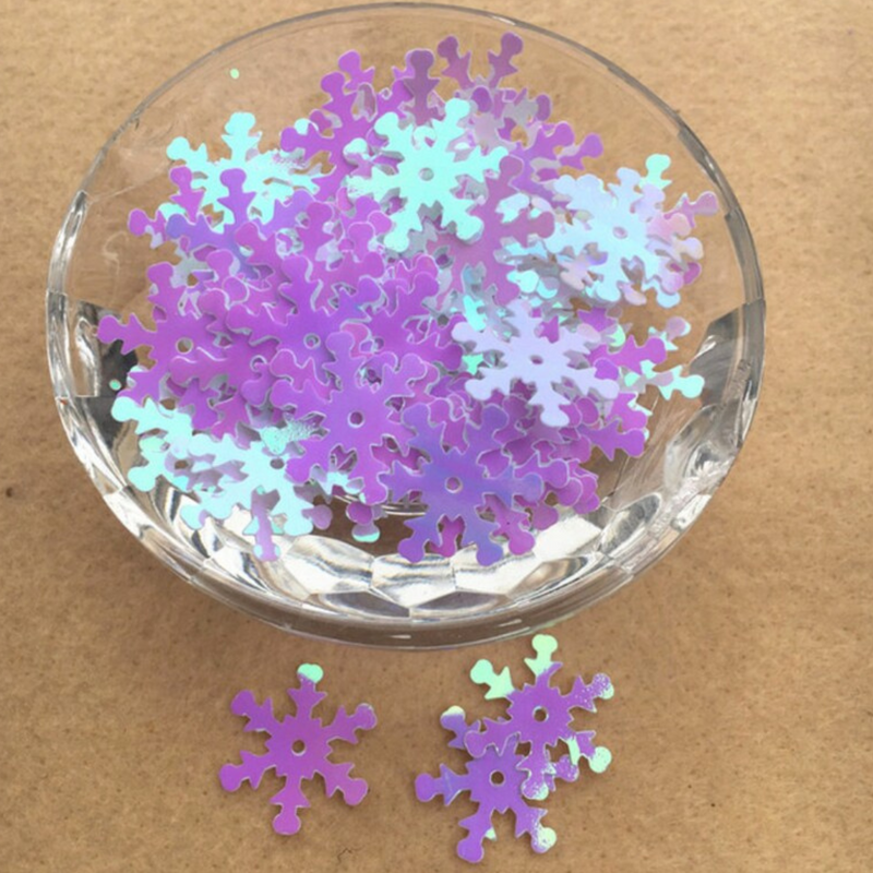 19 mm Holographic Snowflake Loose Sequins