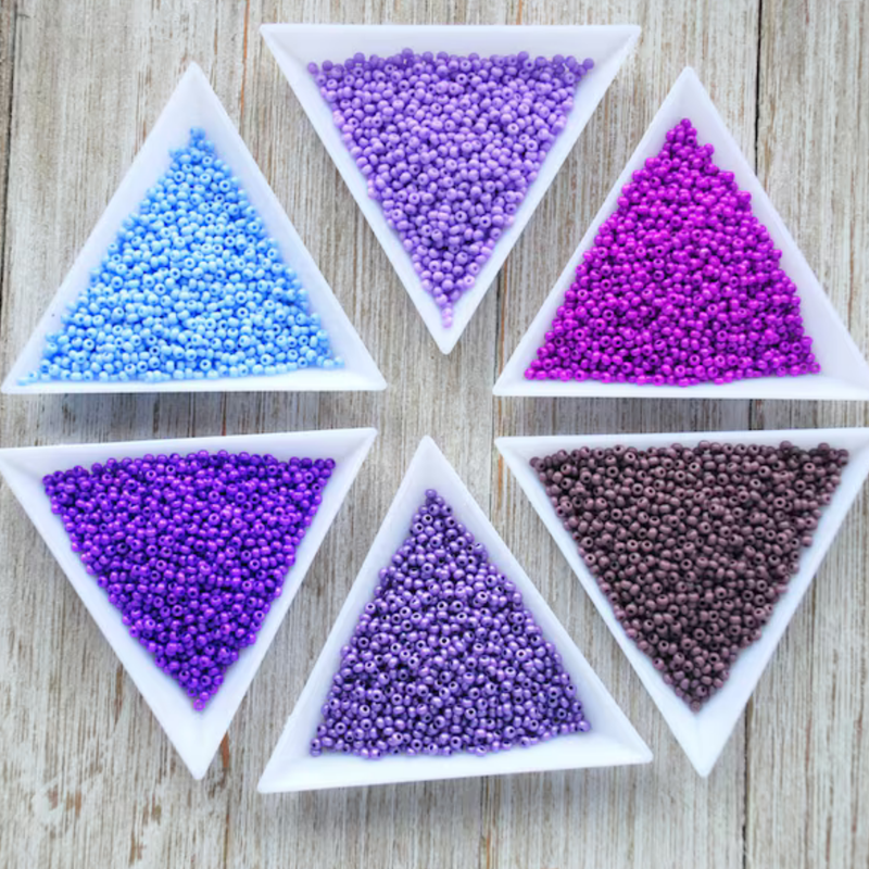 Czech Seed Beads Purple Shades Beads Set