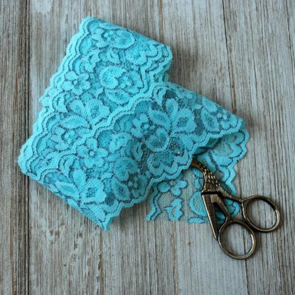 Blue Vintage Cotton Lace Trim