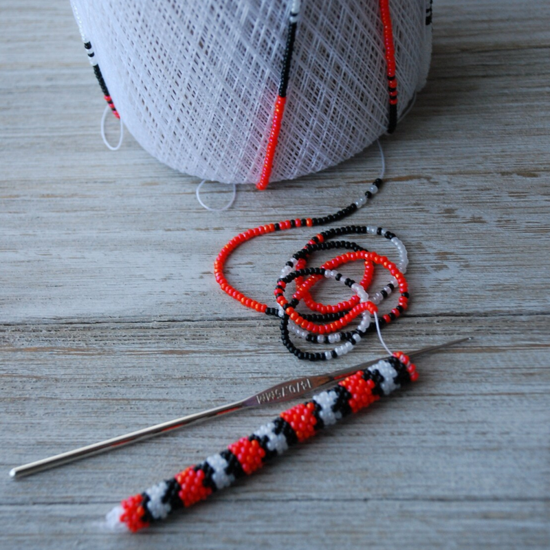 Bead Crochet Coral Snake Necklace/Bracelet Pattern