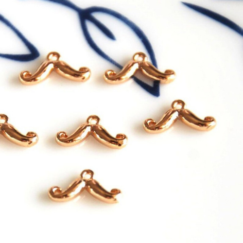 Gold Plated Mustache Charm