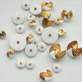 Lot of Gold & White Vintage Buttons