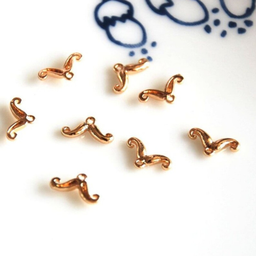 Gold Plated Mustache Charm