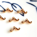 Gold Plated Mustache Charm