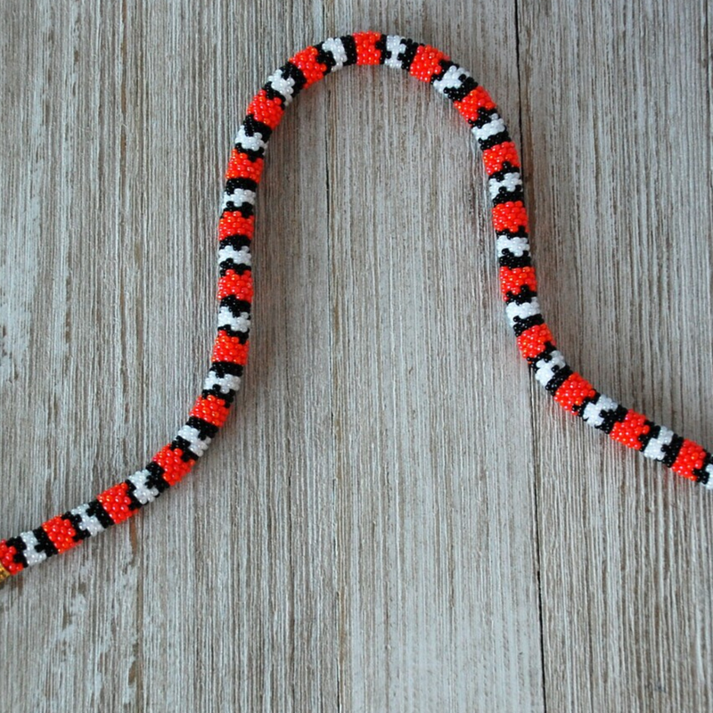 Bead Crochet Coral Snake Necklace/Bracelet Pattern