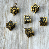 Bronze Vintage Style Dice Cubes Charm