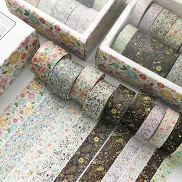 Floral Washi Tape 10 Rolls Set