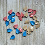 Colored Metal Leaves Charm