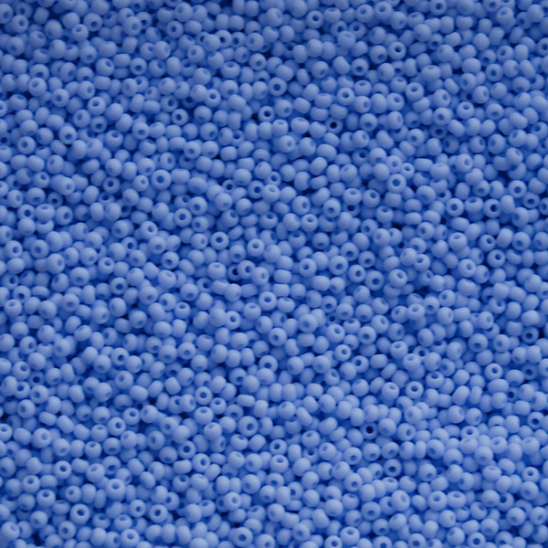 Opaque Powder Blue Matte Czech Seed Beads, Size 10/0