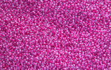 Pink C/L Red Czech Seed Beads, Size 10/0