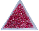 Pink C/L Red Czech Seed Beads, Size 10/0