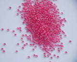 Pink C/L Red Czech Seed Beads, Size 10/0