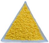 Opaque Yellow Luster Czech Seed Beads, Size 10/0