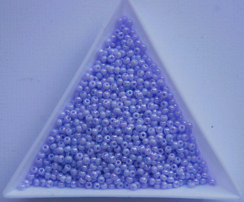 Opaque Purple Rainbow Czech Seed Beads, Size 10/0