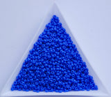 Opaque Light Royal Blue Matte Czech Seed Beads, Size 10/0