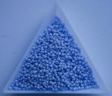 Opaque Powder Blue Matte Czech Seed Beads, Size 10/0