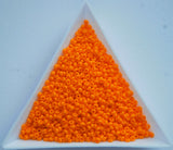 Opaque Orange Czech Seed Beads, Size 10/0