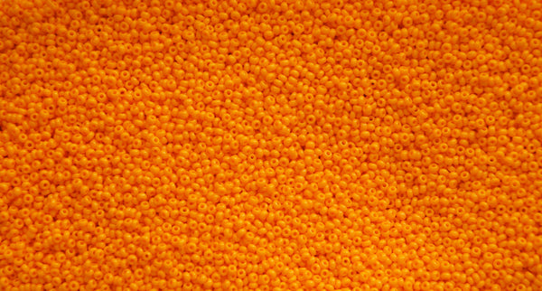 Opaque Orange Czech Seed Beads, Size 10/0