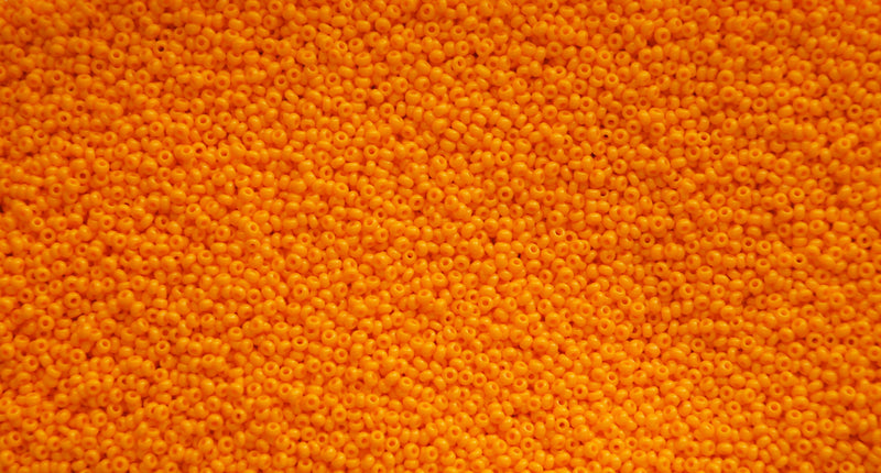 Opaque Orange Czech Seed Beads, Size 10/0