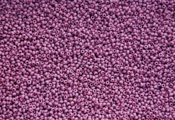 Rocailles Matte Dusty Pink Czech Seed Beads, Size 10/0