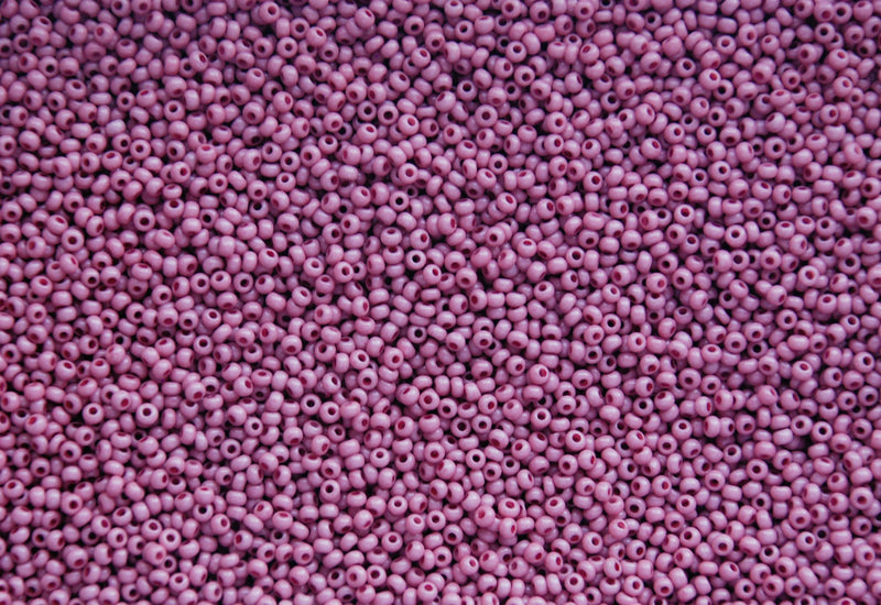 Rocailles Matte Dusty Pink Czech Seed Beads, Size 10/0