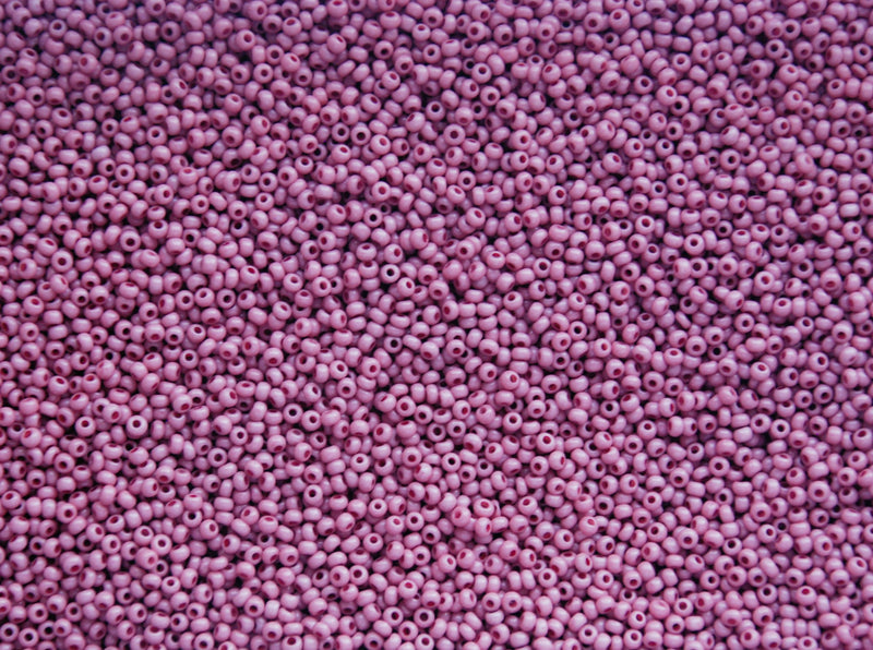 Rocailles Matte Dusty Pink Czech Seed Beads, Size 10/0