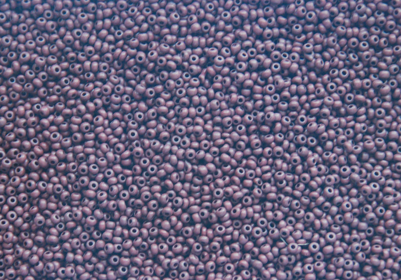 Opaque Dark Brown Matte Czech Seed Beads, Size 10/0