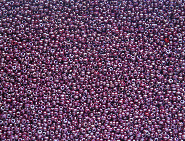 Opaque Medium Brown Luster Czech Seed Beads, Size 10/0