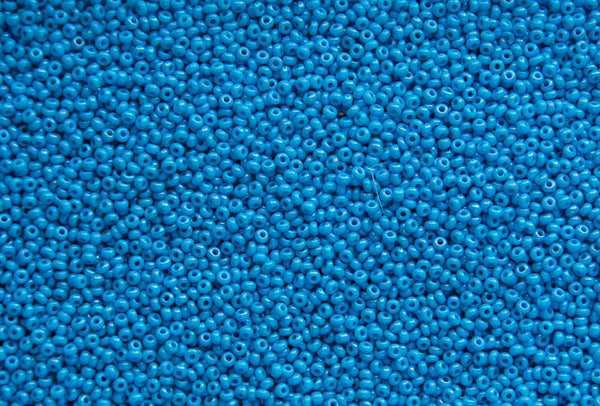 Opaque Blue Rainbow Czech Seed Beads, Size 10/0