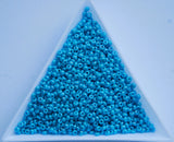 Opaque Blue Rainbow Czech Seed Beads, Size 10/0