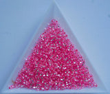 Silver-Lined Dyed Pink Czech Seed Beads, Size 10/0