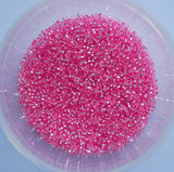 Silver-Lined Dyed Pink Czech Seed Beads, Size 10/0