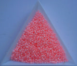 Pink Ceylon Czech Seed Beads, Size 10/0