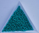 Opaque Turquoise Czech Seed Beads, 10/0