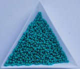 Opaque Turquoise Czech Seed Beads, 10/0