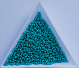 Opaque Turquoise Czech Seed Beads, 10/0