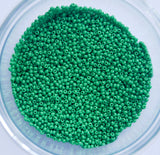 Opaque Medium Green Czech Seed Beads, 10/0