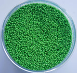 Opaque Light Green Czech Seed Beads, 10/0