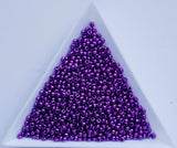 Metallic Purple Czech Seed Beads, 10/0